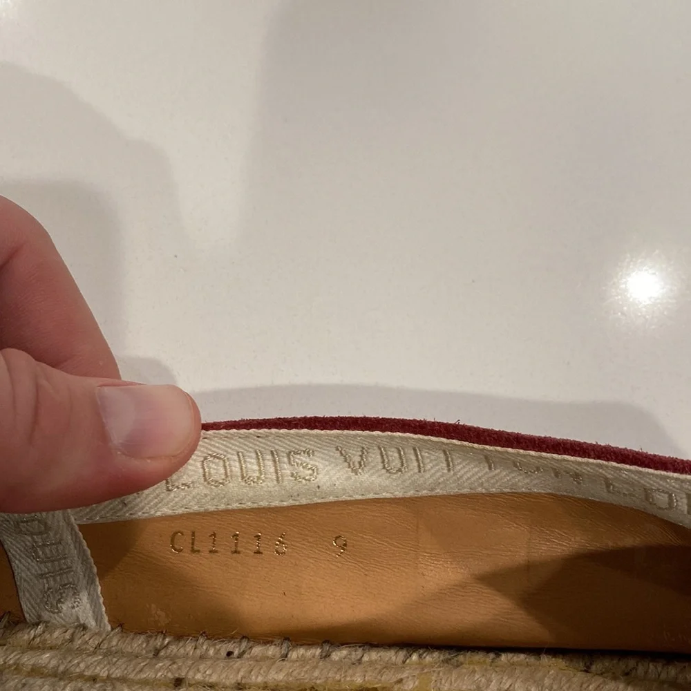 Louis Vuitton Burgundy Men’s Espadrilles Size 9 - Picture 7 of 7